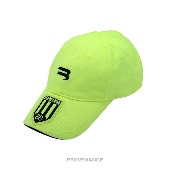 🔴 Balenciaga Soccer Crest Embroidered Logo Cap - Neon - Picture 2 of 12